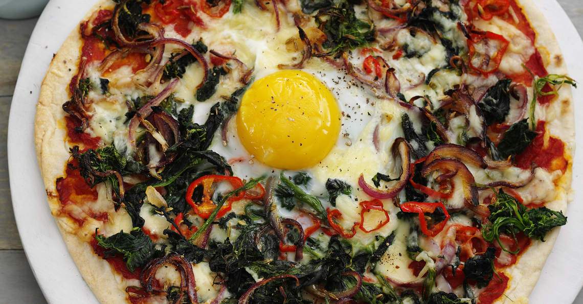 Easy egg pizza