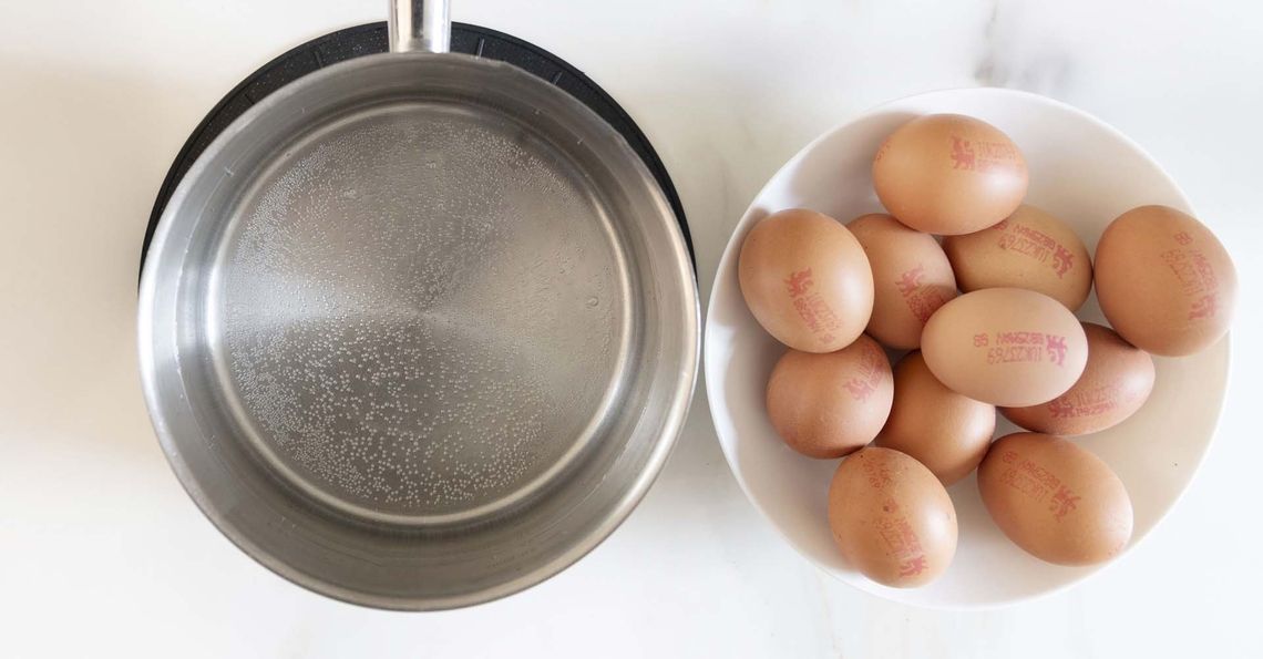Eggs and boiling water