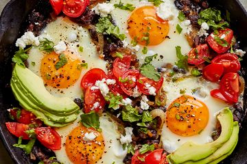 Huevos Rancheros in a skillet